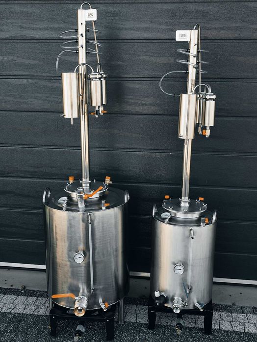 destylator w płaszczu olejowym - wodnym