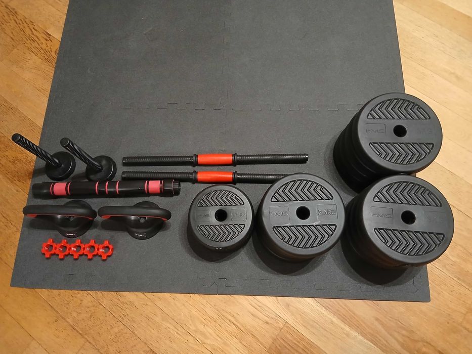 Zestaw hantli HMS SGN140 6w1 (2x20 kg) – stan bardzo dobry