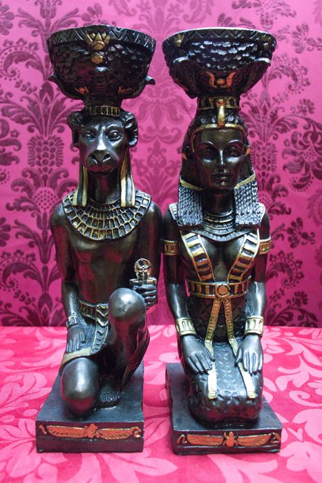 Figurki Khnum i Hathor