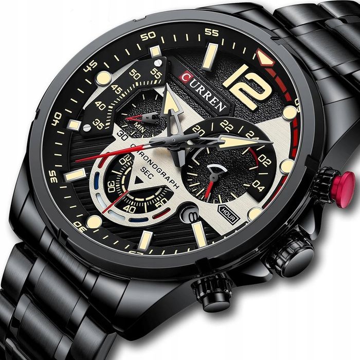 Zegarek Męski Curren Elegancki Chronograf Datownik