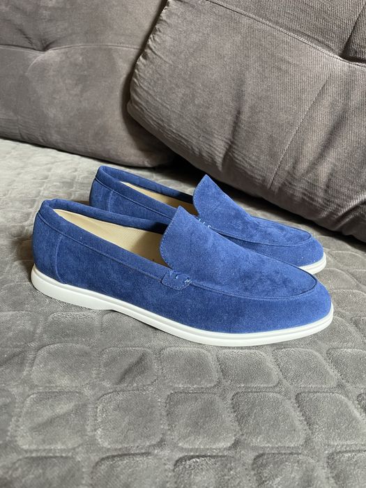 Сині чоловічі лофери 45 розмір