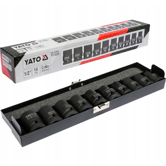 Головки торцеві ударні 1/2" для гайковерта YATO YT-1025
