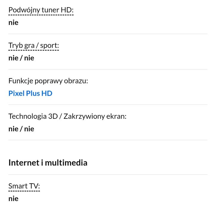 Sprzedam Telewizor Philips 43PFS5507/12 43" LED Full HD 60Hz
