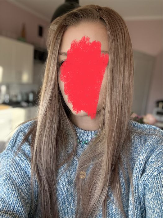 Topper naturalny mono baza 50-55 cm naturalny blond