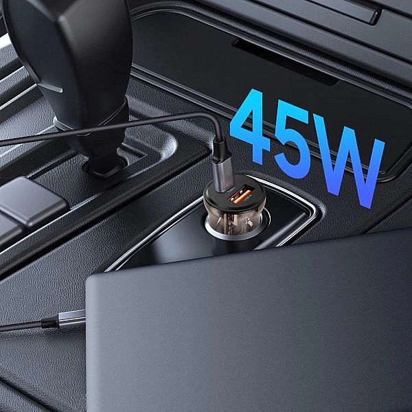 Ładowarka samochodowa Tech-Protect CC01/45 W 2-porty USB-A / USB-C - c