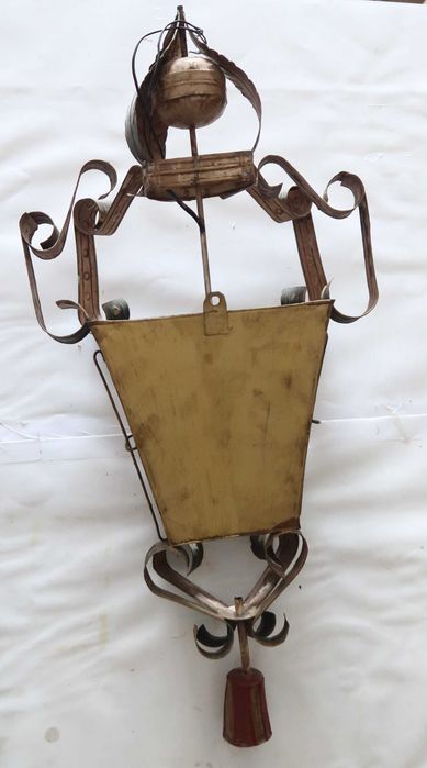 Lanterna de parede em folha chapa Séc. XIX/XX - 81 cm