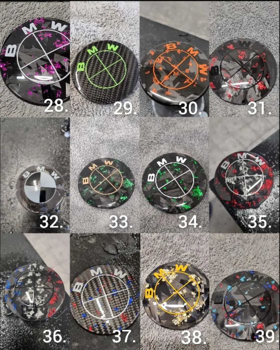 Símbolos BMW Carbono (Capô, Mala, Jantes, Volante) Personalizável