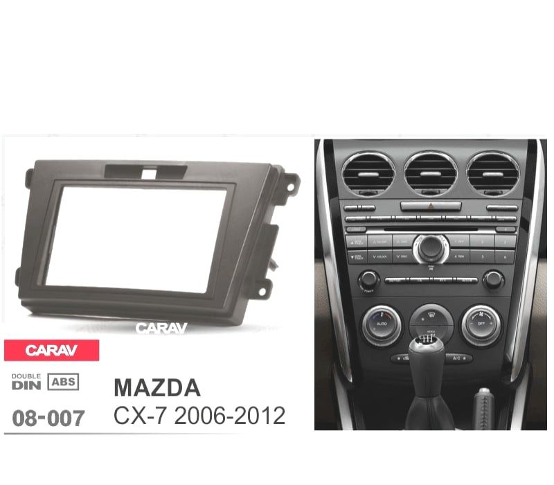 MOLDURA ADAPTADOR PRETO PARA RADIO 2-DIN PARA MAZDA CX-7 06-12