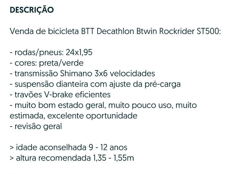 Bicicleta Rockrider ST500 roda 24