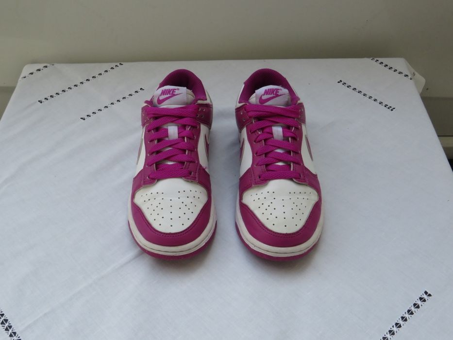 Nike Dunk Low White Pink - Rosa Forte - Tamanho 35.5