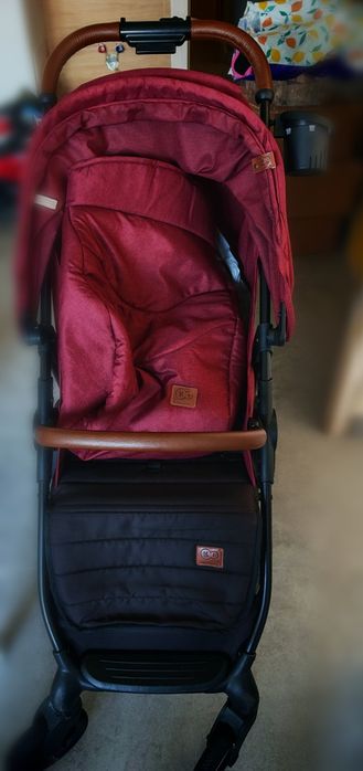 Wózek spacerowy kinderkraft grande lx burgundowy