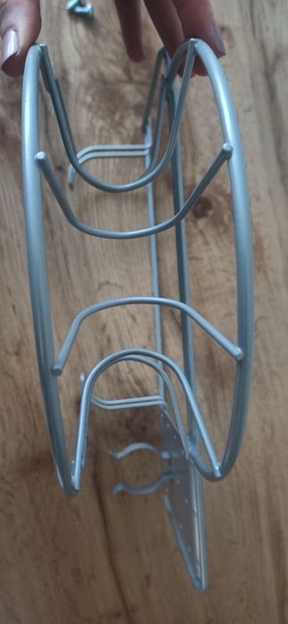 Uchwyt na rurę od odkurzacza mały wieszak srebrny