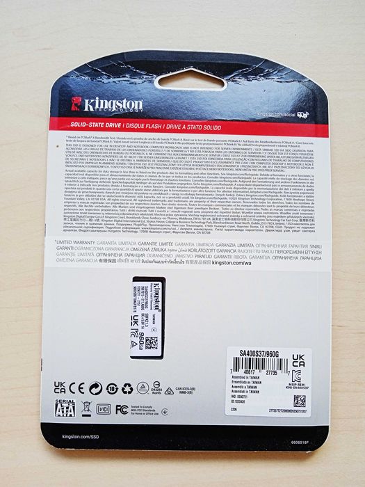 Discos SSD Kingston 240GB / 480GB / 960GB (Novos/Embalados)