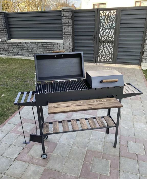 Мангал з решіткою для гриля та підставкою під казан метал 5 мм