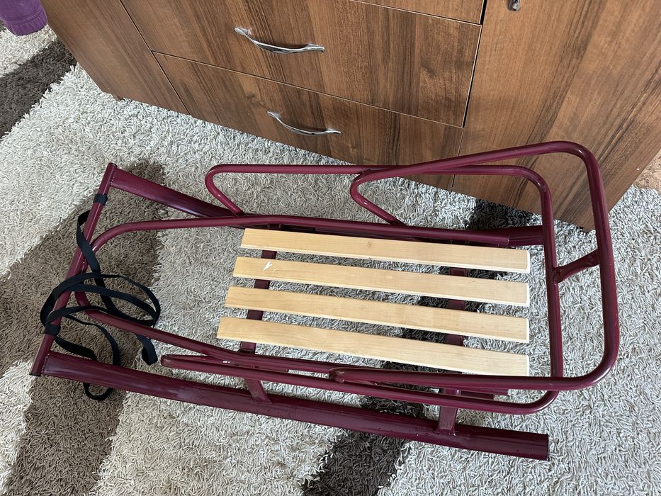 Зимові санки "Буран" бордовий