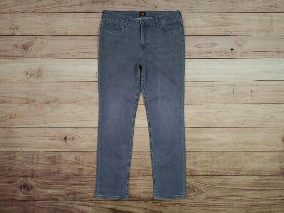 LEE Marion Straight Spodnie Jeans Szare r. 33/31