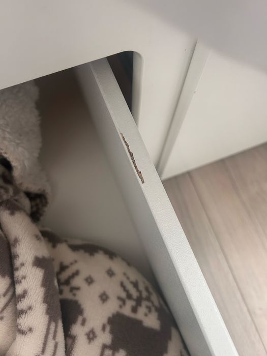 Łożko ikea białe drewniane