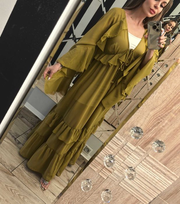 Asos piękna bohemia boho zwiewna mgiełka 34 XS impreza lato na codzień