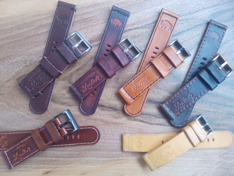 Skórzany pasek zegarka handmade