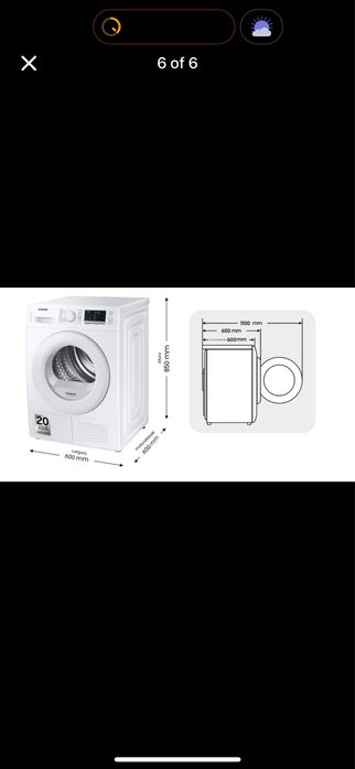 Máquina se secar roupas Samsung com resercatório