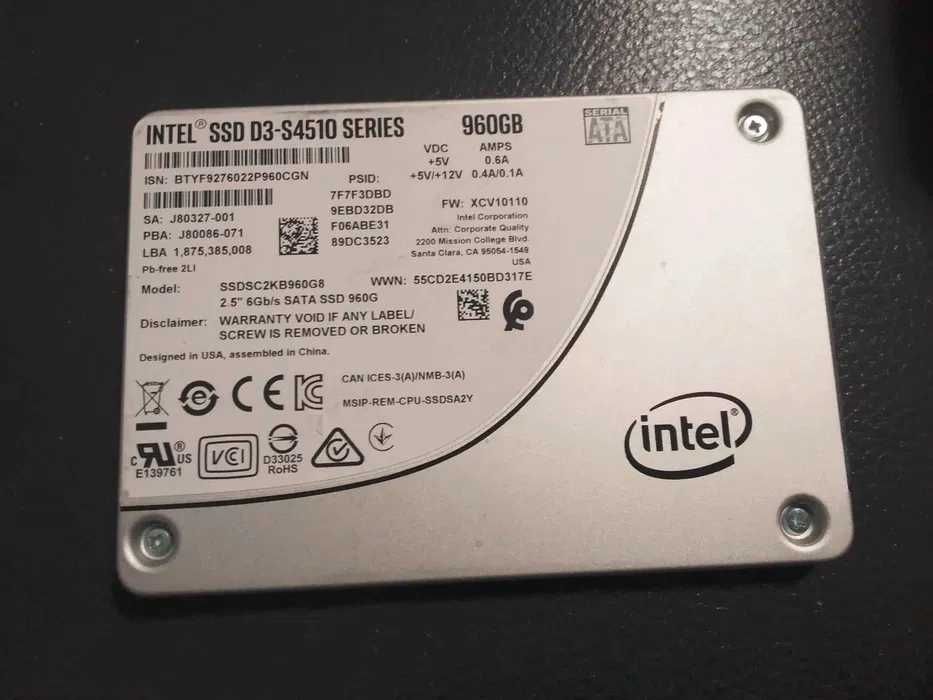 Dysk SSD Intel 960GB-serwerwy,idealny do laptopa, PC, konsoli .Ideał