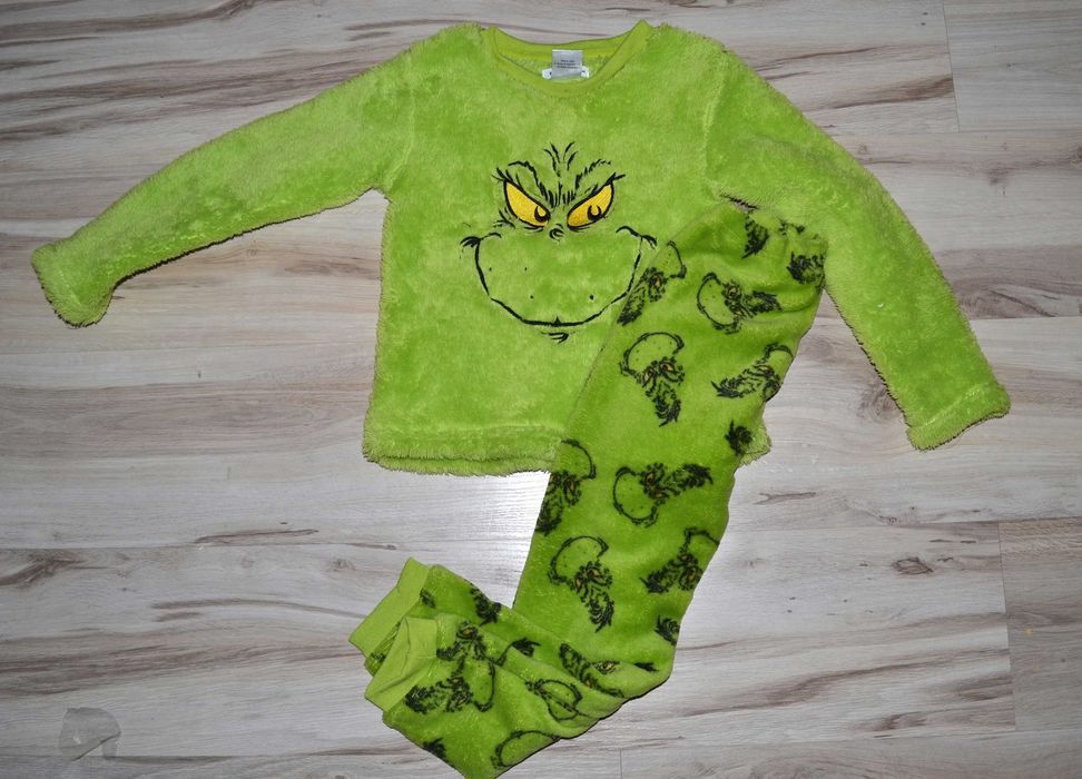 The Grinch świąteczna piżama pluszowa 7/8 Lat_122/128 cm