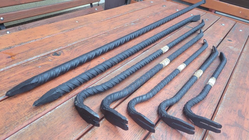 Mocny łom budowlany 1500 mm Brecha Żebrowany Prosty dwustronny Breszka