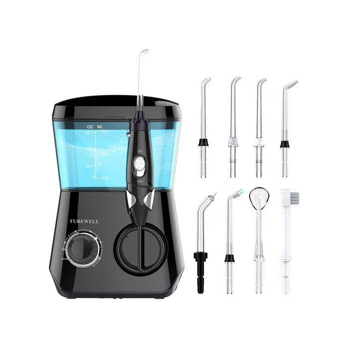 ELEKTRYCZNY IRYGATOR do Jamy Ustnej Regulacja Ciśnie 8 dysz IPX7 600ml