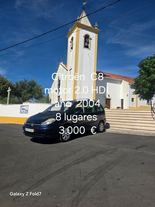 Citroën C8 2.0HDi  8lugares ano2004 insp12-2026 DVD Aceito retomas e trocas