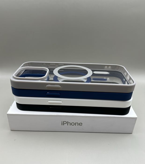 Чехол iPhone 15 Pro Max Grey MagSafe, 14 Pro Max серый, не желтеет