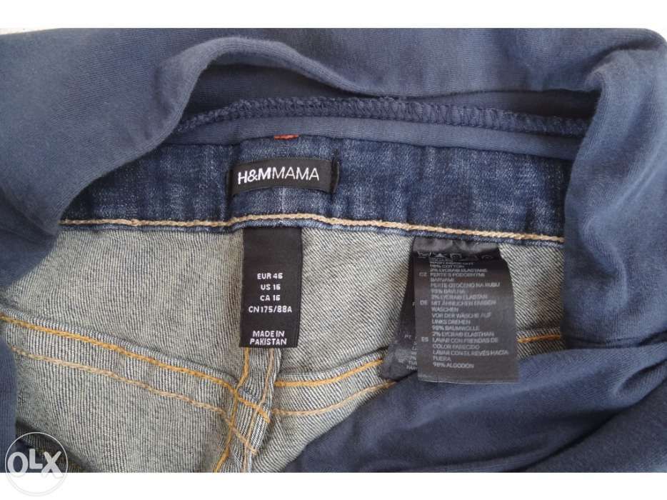 Calças de grávida – h&m mama – 46 – ganga – azul
