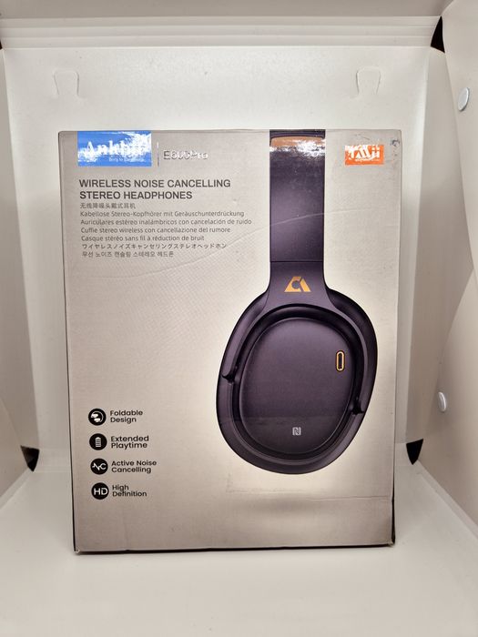 Nowe słuchawki bezprzewodowe wyciszające Ankbit Cuffie E600Pro Hybrid