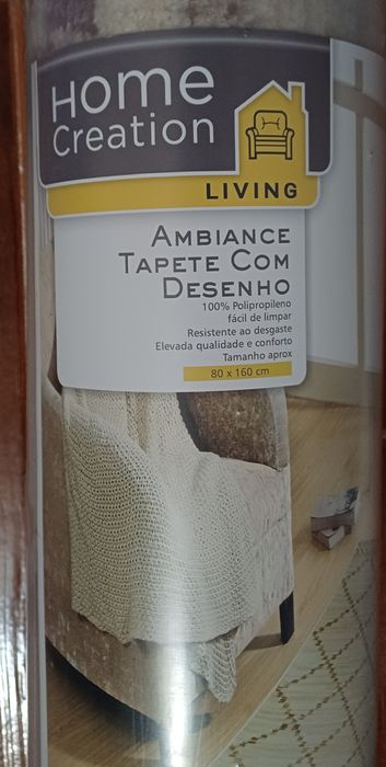 Decoração - Tapete de quarto ou sala, cor bege / caqui, NOVO