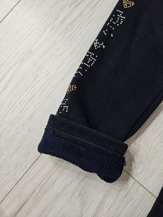 Bardzo grube legginsy r.128 getry spodnie ocieplane