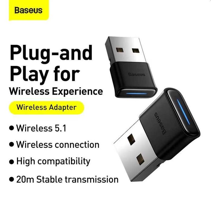 Bluetooth адаптер USB 5.1 Baseus беспроводной блютуз Басеус ЮСБ ПК