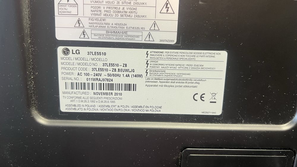 Televisao TV LG 37” LCD