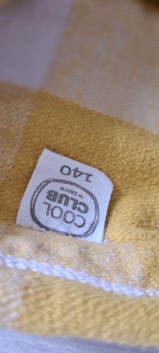 Koszula cool club 134 140 żółty żółta krata kratka flanela