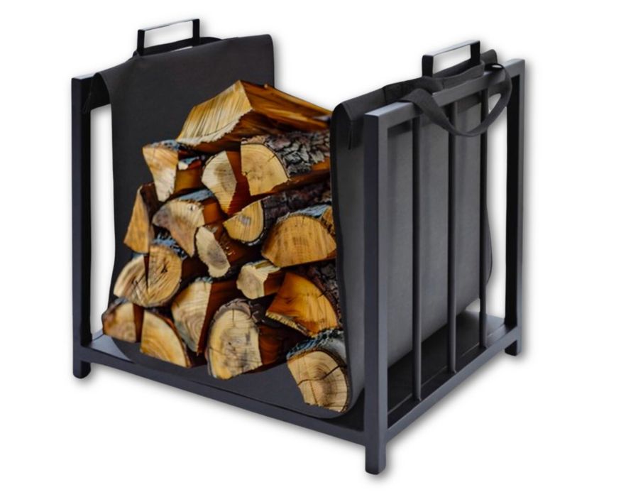 Kosz na DREWNO KOMINKOWE stalowy wytrzymały wielozadaniowy