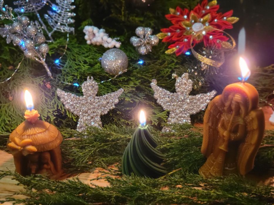 Свічки з натурального бджолиного воску  у формі Верте