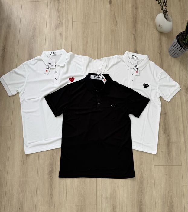 Футболка Поло Comme des Garcons Play / Футболка Кдг Поло / Play CDG