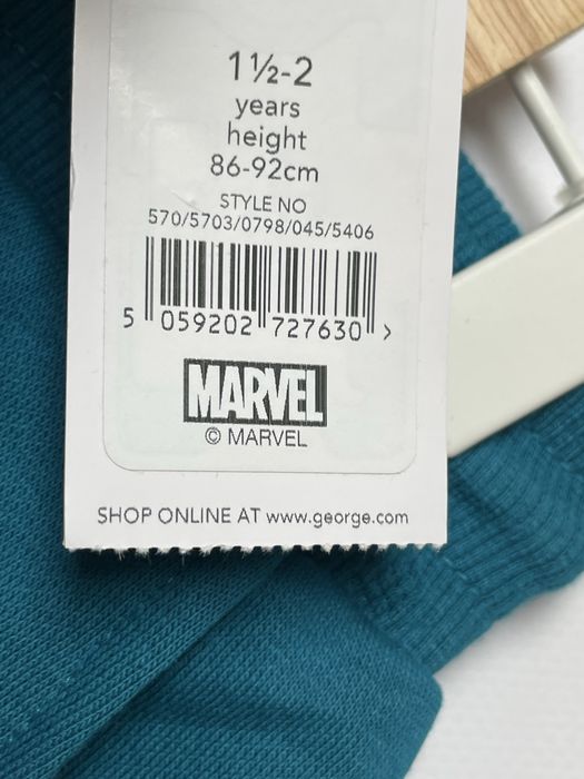 86 92 George Marvel Spiderman ciepłe spodnie dresowe joggersy Spidey