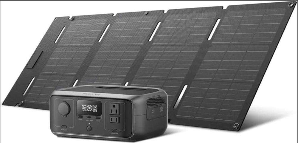 Зарядная станция EcoFlow RIVER 3 UPS, буст 600W + СОНЯЧНАЯ ПАНЕЛЬ 45W