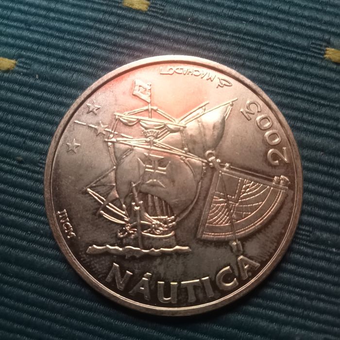 moeda 10.00 euros Nautica prata