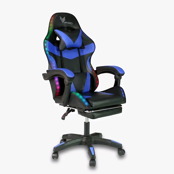 Комп'ютерне геймерське крісло з LED-підсвіткою Virgo Vecotti GT PRO