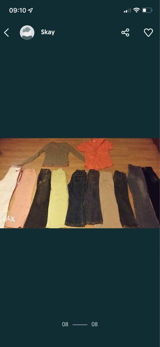 Paka zestaw gigant dla dziewczynki roz.134_14 par spodni _kurtka _buty