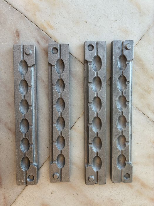 Molde chumbadas pesca olivas de 12 e 15gms com furo