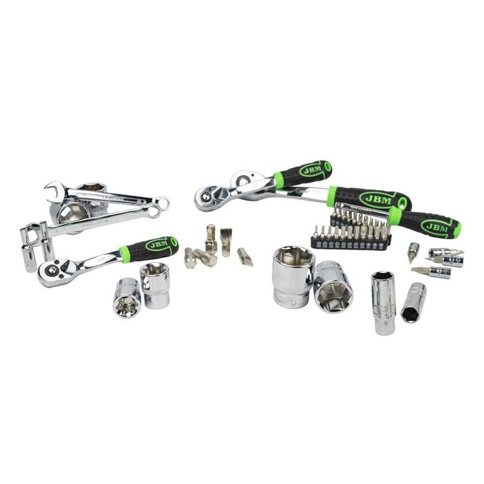 Caixa de ferramentas de 216 peças com chaves hexagonais - CROMADO JBM