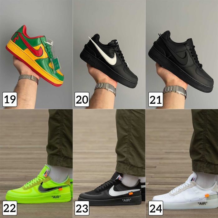 Кроссовки Nike Air Force Low Off White Independence Форси Люкс якість