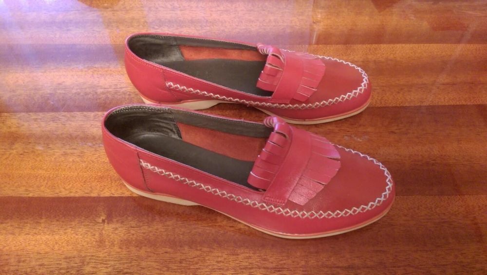 Кожаные туфли-мокасины