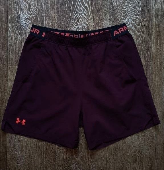 Бордовые мужские спортивные шорты штаны Under Armour размер L